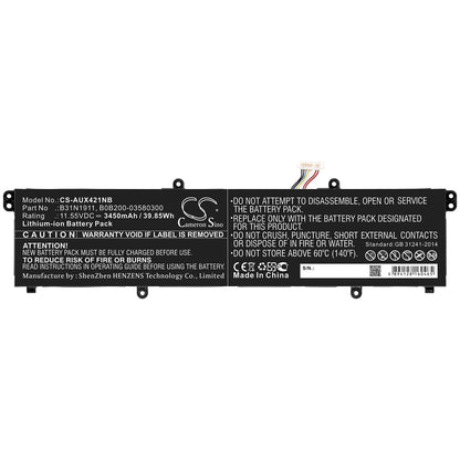 11.55V, 3450mAh, Li-ion Battery fits Asus, A413ff, F413ff, 39.8475Wh