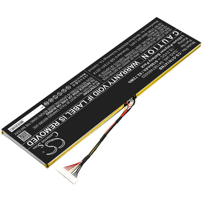 15.2V, 6100mAh, Li-Polymer Battery fits Gateway, Aero 14 K7, 92.72Wh