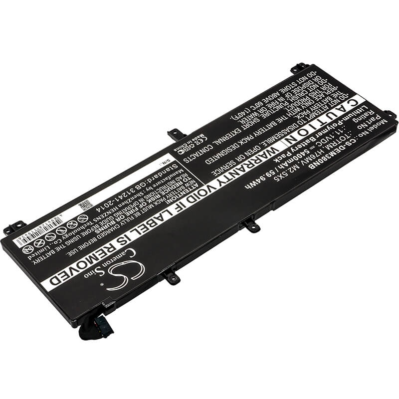 11.1V, 5400mAh, Li-Polymer Battery fits Dell, Precision M3800, Xps 15 9530, 59.94Wh