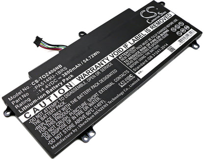 14.4V, 3800mAh, Li-ion Battery fits Toshiba, Tecra Z40-a-10k, Tecra Z40-a-10t, 54.72Wh