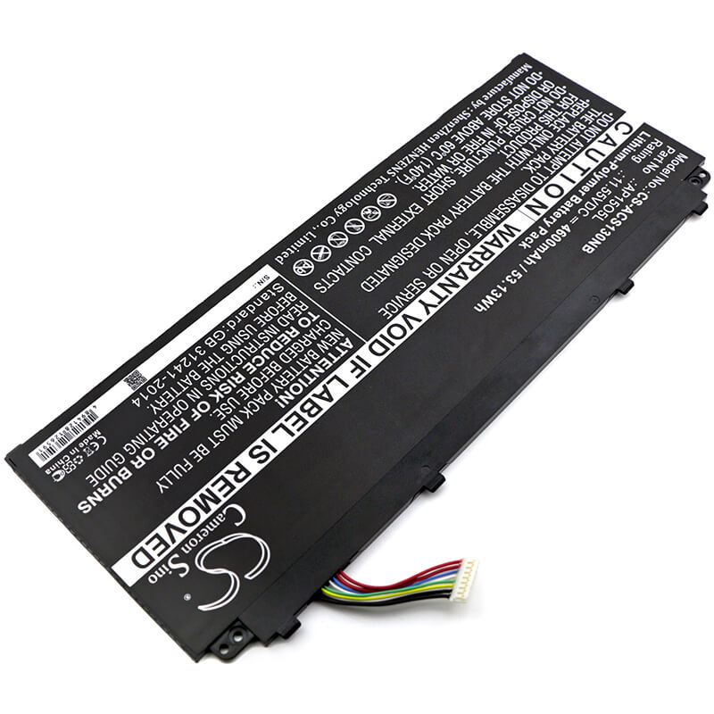 11.55V, 4600mAh, Li-Polymer Battery fits Acer, Aspire S 13, Aspire S 13 S5-371-52jr, 53.13Wh