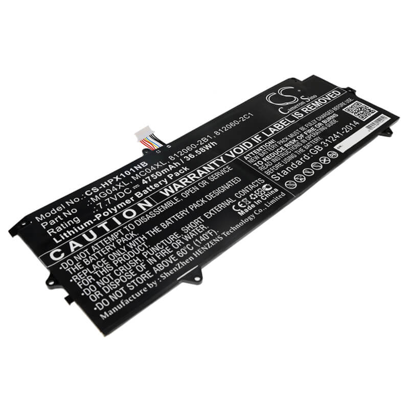 7.7V, 4750mAh, Li-Polymer Battery fits Hp, Elite X2 1012 G1, Elite X2 1012 G1(l5h05ea), 36.575Wh