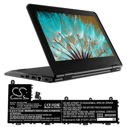 11.4V, 3650mAh, Li-Polymer Battery fits Lenovo, Thinkpad Yoga 11e 5th Gen, Tp 11e 5th Gen 20ln0005au, 41.61Wh