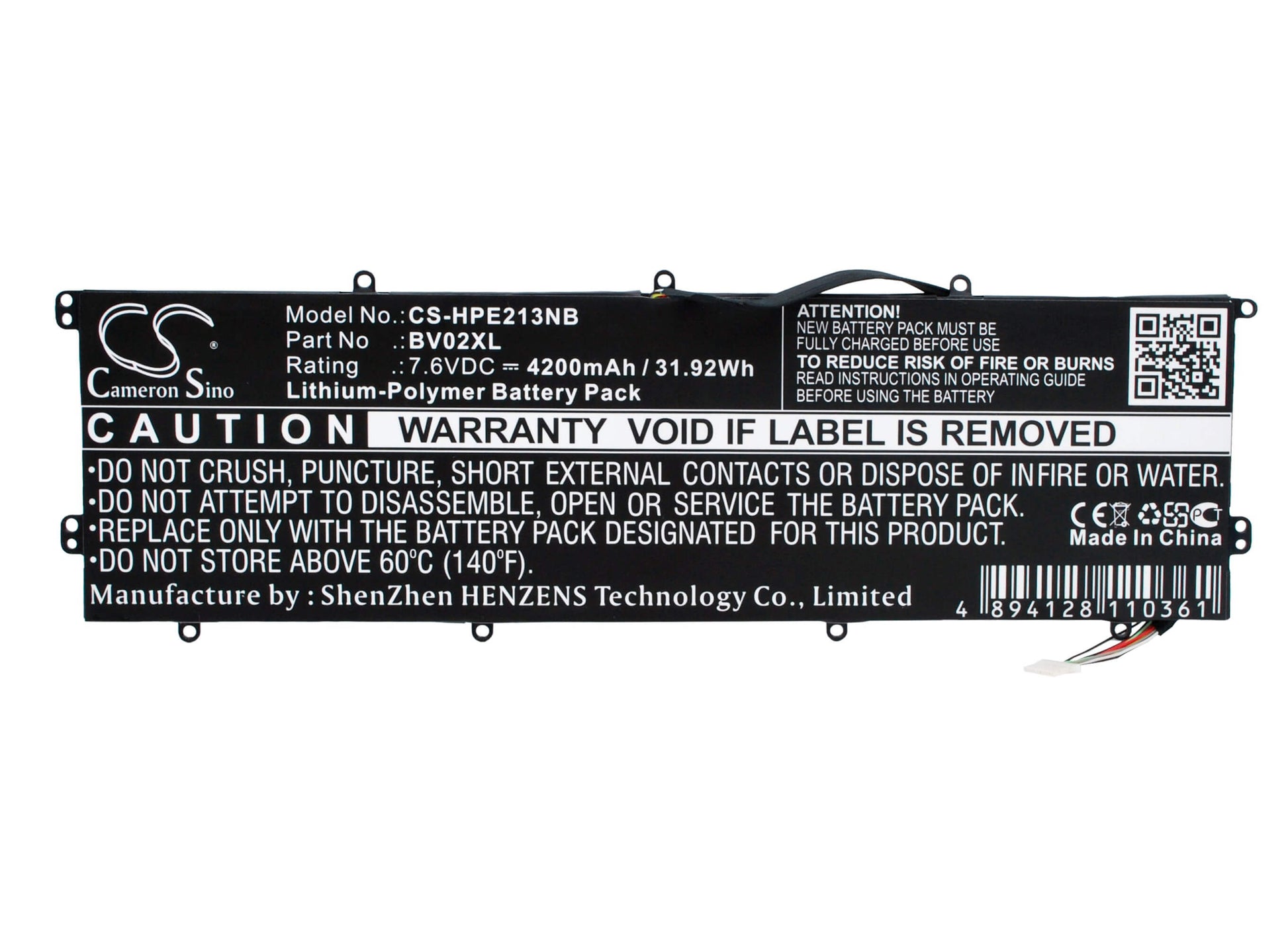 7.6V, 4200mAh, Li-Polymer Battery fits Hp, Envy 13-j000, Envy 13-j000na, 31.92Wh