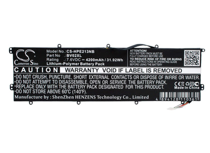 7.6V, 4200mAh, Li-Polymer Battery fits Hp, Envy 13-j000, Envy 13-j000na, 31.92Wh