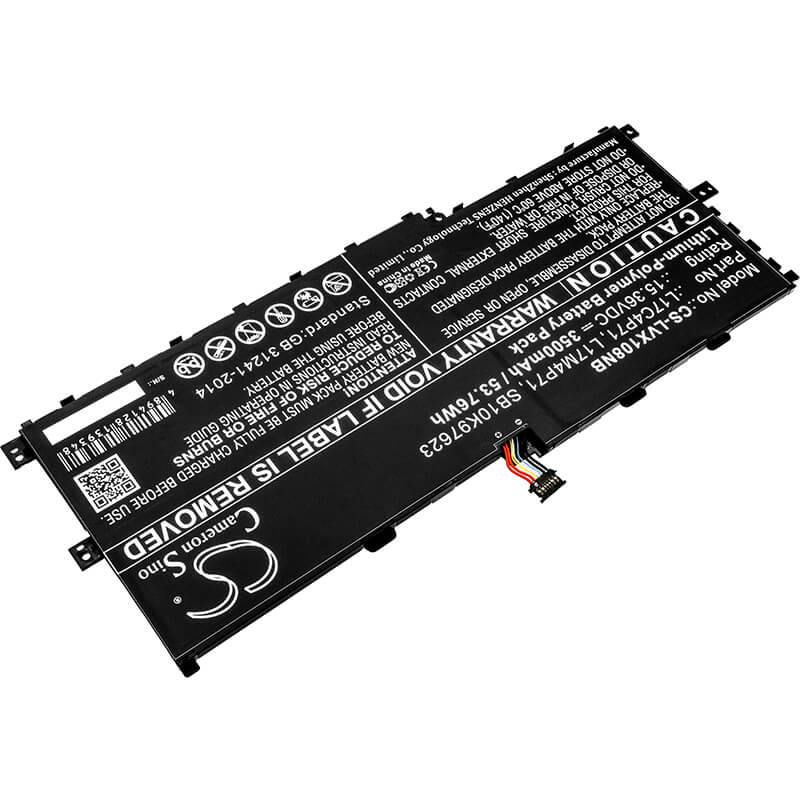 15.36V, 3500mAh, Li-Polymer Battery fits Lenovo, Thinkpad X1 Yoga 2018, Thinkpad X1 Yoga 2018 (20ld000, 53.76Wh
