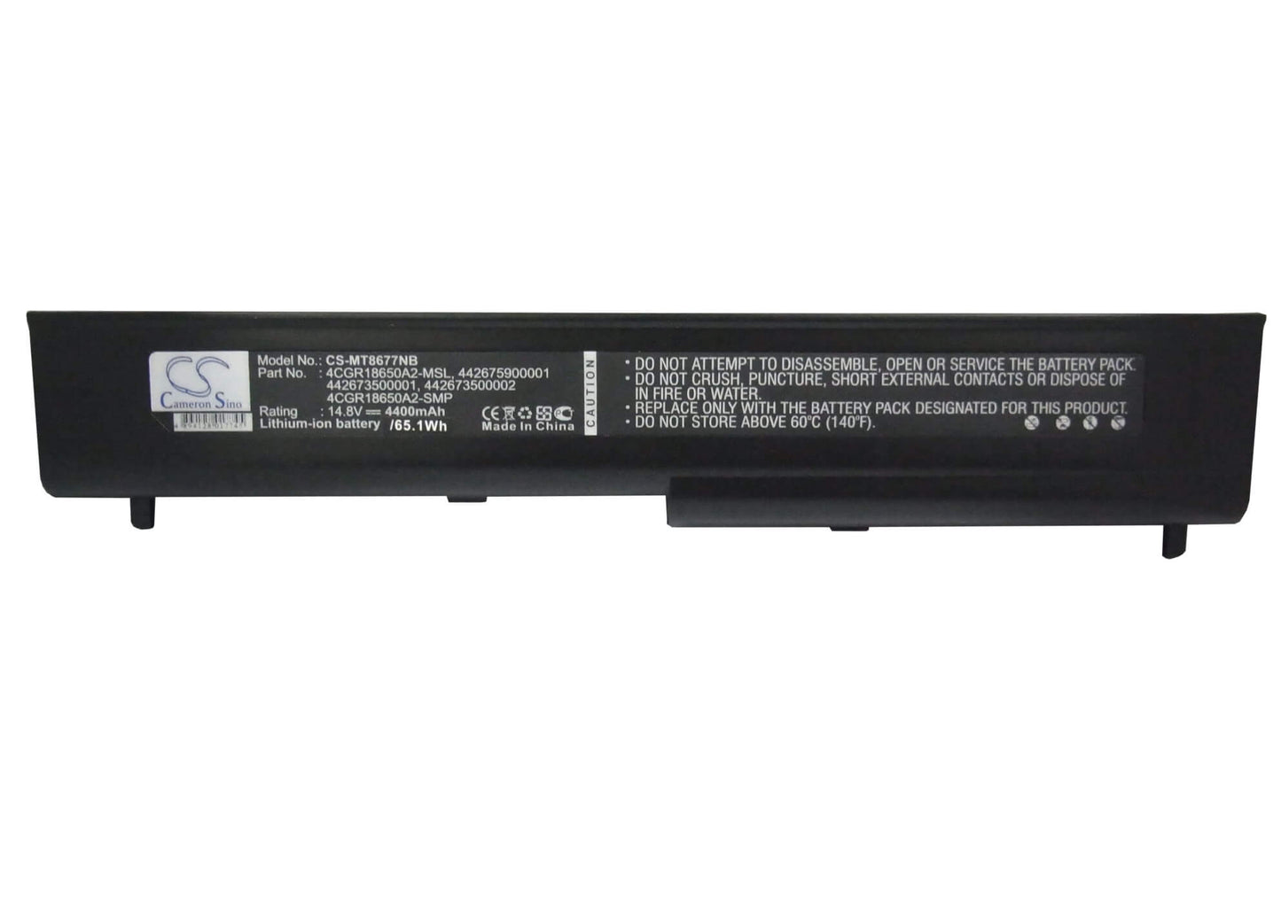 14.8V, 4400mAh, Li-ion Battery fits Packard Bell, Igo 2000, Igo 2410, 65.12Wh