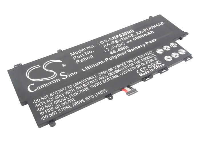 7.4V, 6000mAh, Li-Polymer Battery fits Samsung, 530u3, 530u3 Series, 44.4Wh