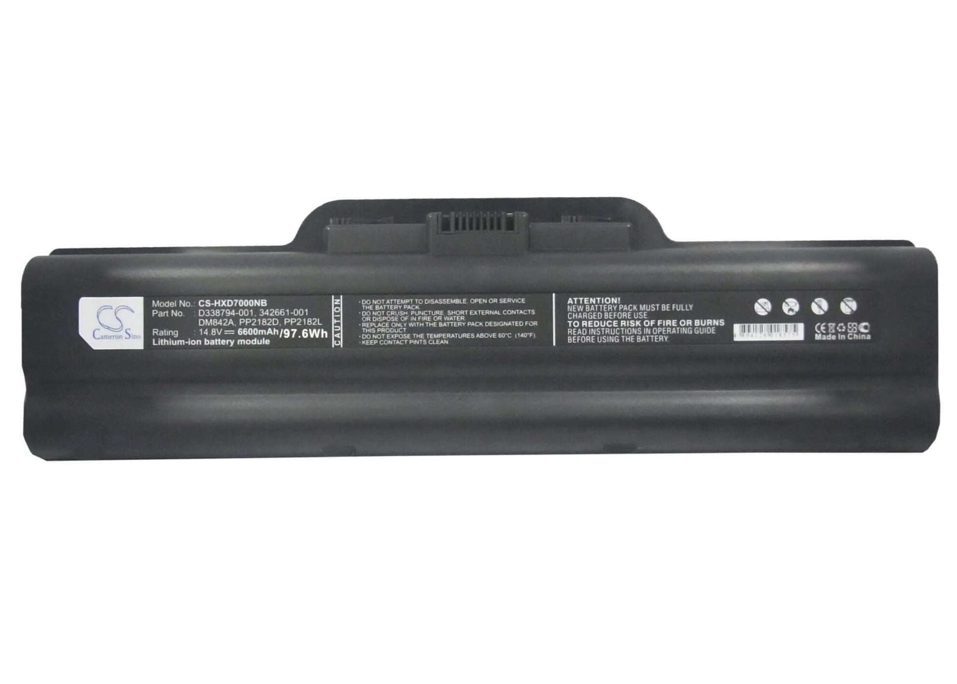 14.8V, 6600mAh, Li-ion Battery fits Hp, Business Notebook Nx9500, Business Notebook Nx9500-pf030, 97.68Wh