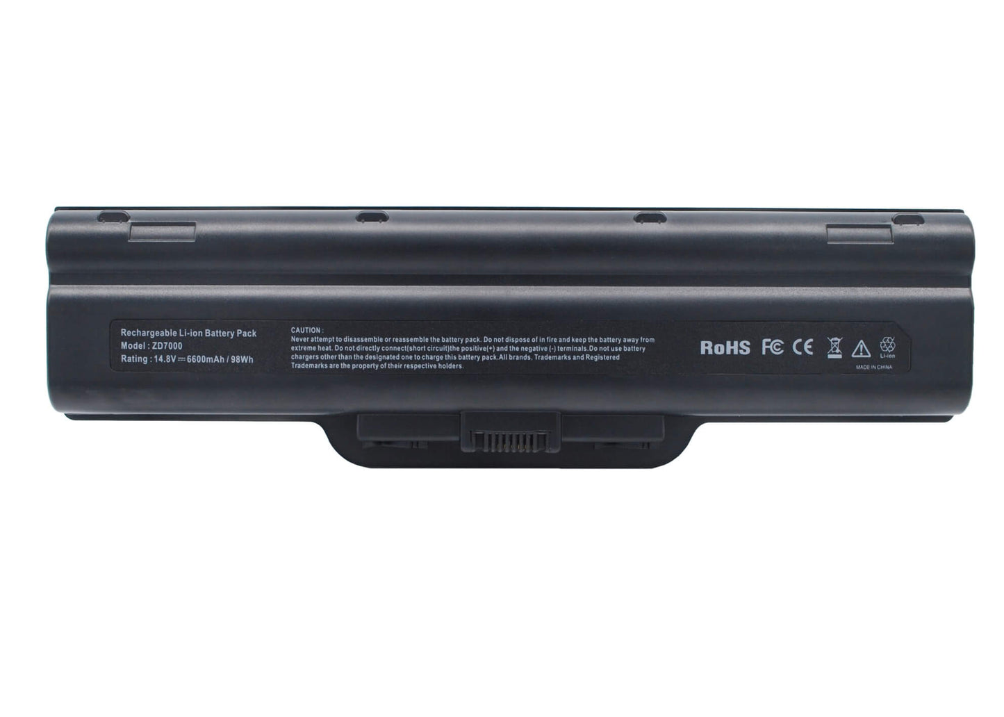 14.8V, 6600mAh, Li-ion Battery fits Hp, Center Zd8210ca, Media Center Zd7000, 97.68Wh