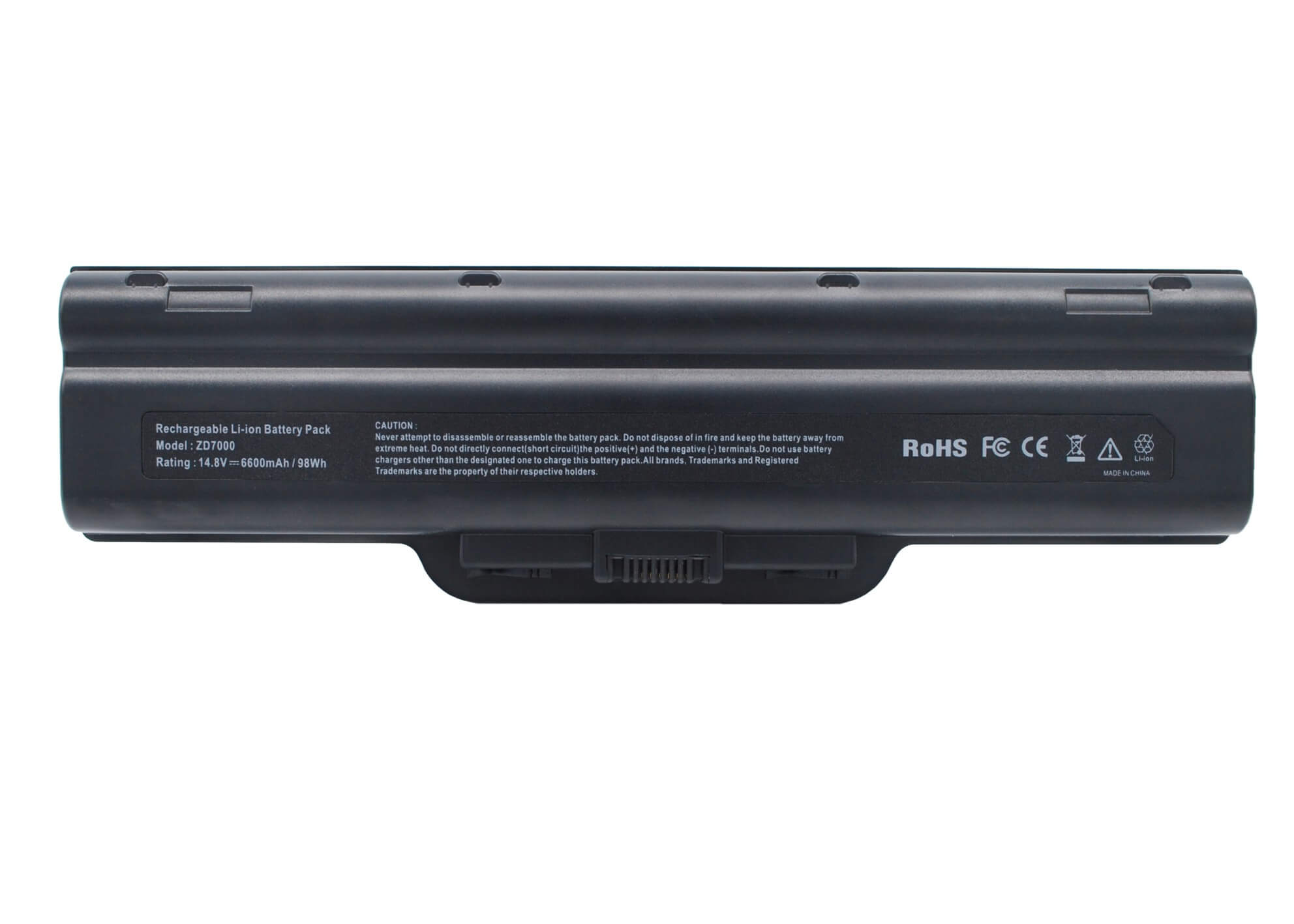 14.8V, 6600mAh, Li-ion Battery fits Hp, Center Zd8210ca, Media Center Zd7000, 97.68Wh