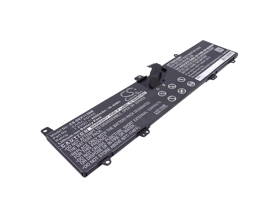 7.6V, 4000mAh, Li-ion Battery fits Dell, Ins 11-3162-d1208l, Ins 11-3162-d1208r, 30.4Wh