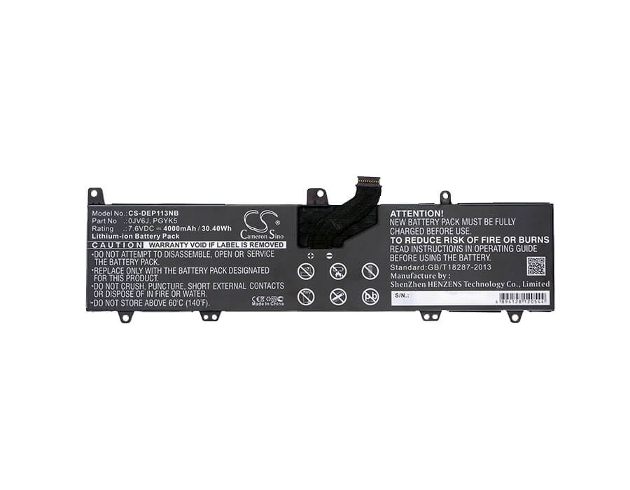 7.6V, 4000mAh, Li-ion Battery fits Dell, Ins 11-3162-d1208l, Ins 11-3162-d1208r, 30.4Wh