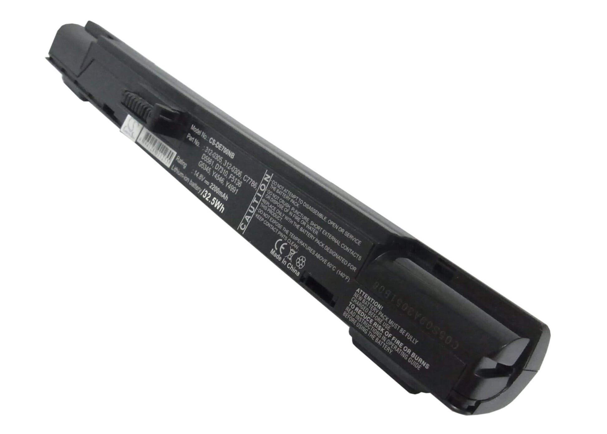 14.8V, 2200mAh, Li-ion Battery fits Dell, Inspiron 700m, Inspiron 710m, 32.56Wh