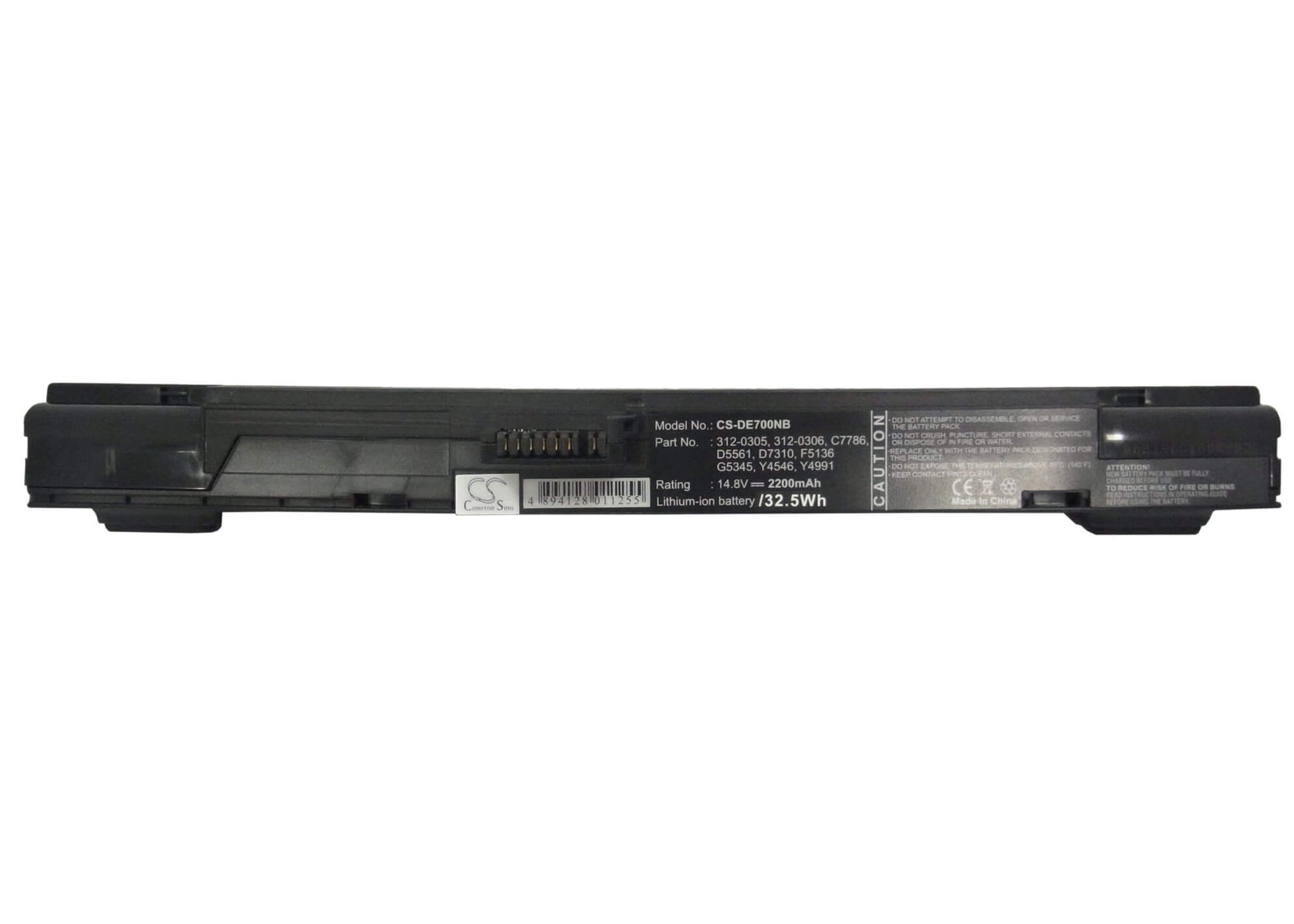14.8V, 2200mAh, Li-ion Battery fits Dell, Inspiron 700m, Inspiron 710m, 32.56Wh