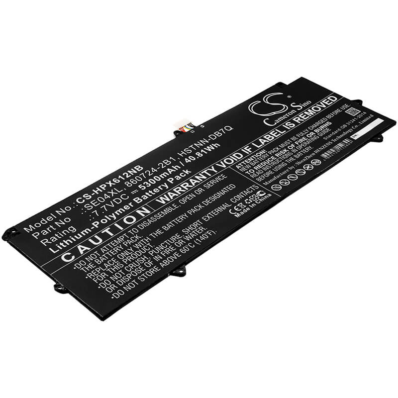 7.7V, 5300mAh, Li-Polymer Battery fits Hp, Pro Tablet X2 612 G2, Pro Tablet X2 612 G2(1dt63aw), 40.81Wh