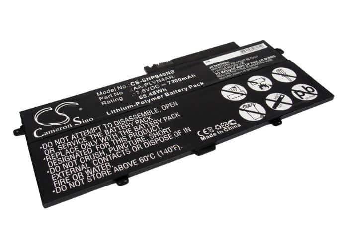 7.6V, 7300mAh, Li-Polymer Battery fits Samsung, Ativ Book 9 Plus, Np940x3g, 55.48Wh