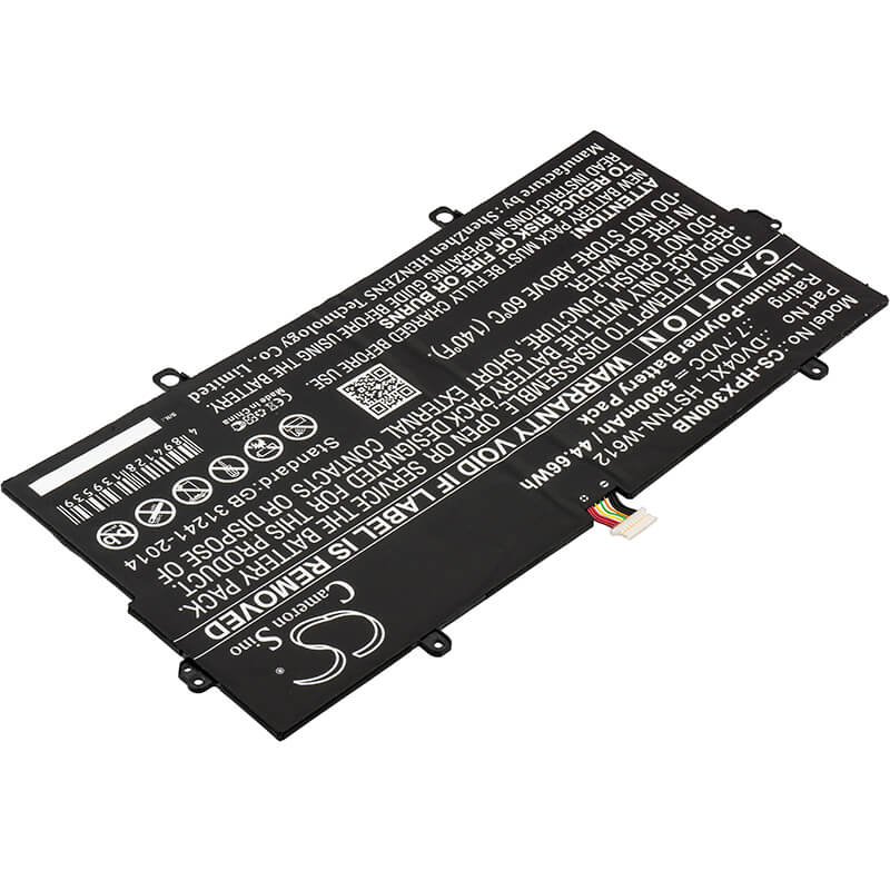 7.7V, 5800mAh, Li-Polymer Battery fits Hp, 1bh17ea, 1bh18ea, 44.66Wh
