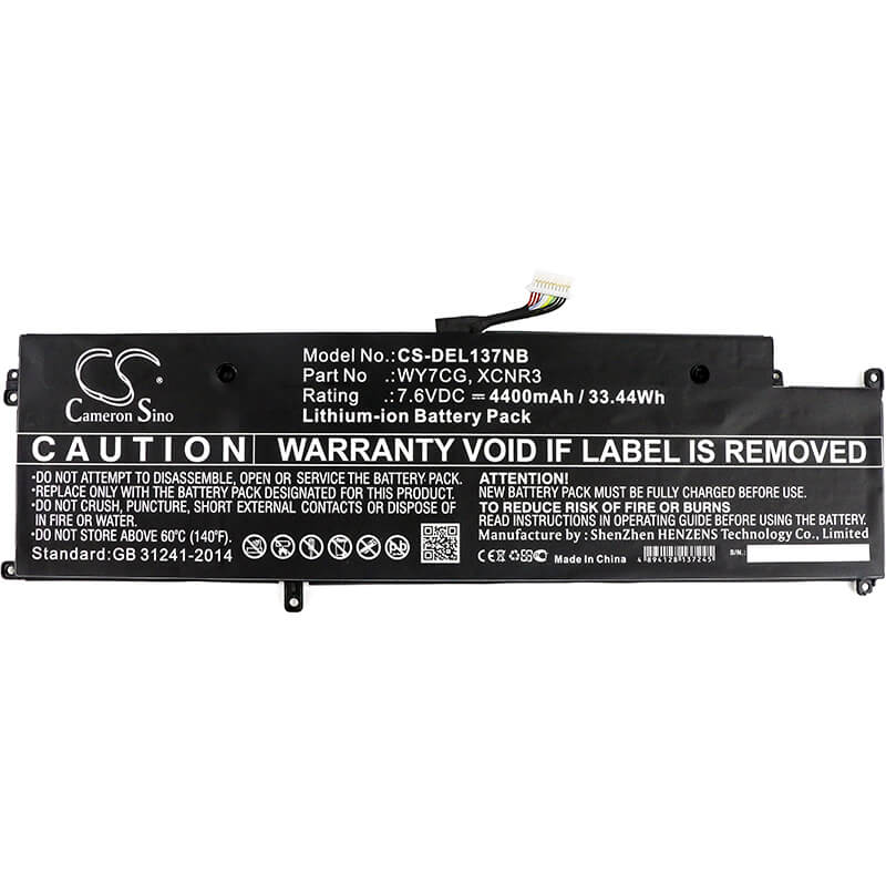 7.6V, 4400mAh, Li-ion Battery fits Dell, Latitude 13 7370, 33.44Wh