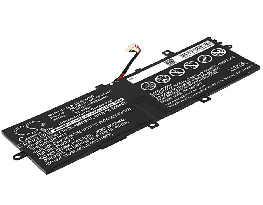 7.4V, 4800mAh, Li-Polymer Battery fits Lenovo, Thinkpad Helix 2, Thinkpad Helix(20cg004jcd), 35.52Wh