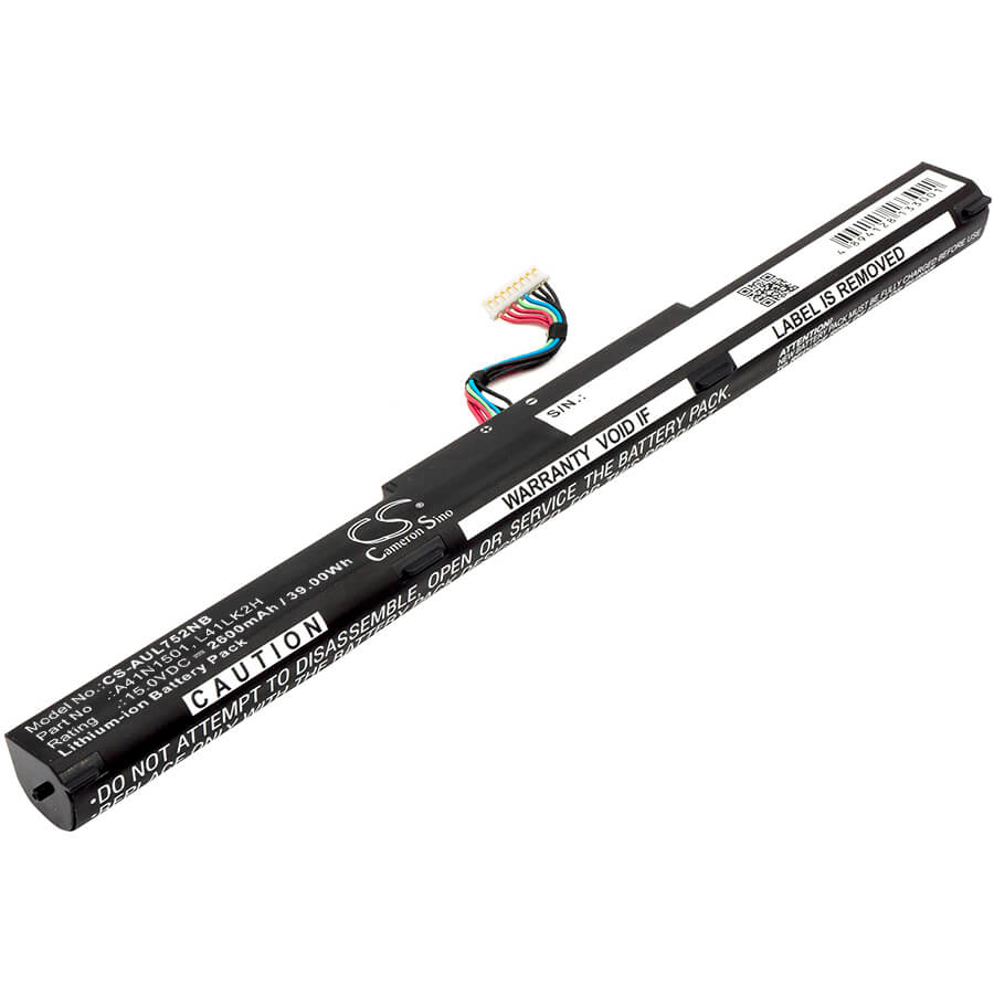 15.0V, 2600mAh, Li-ion Battery fits Asus, Gl752jw, Gl752vl, 39Wh