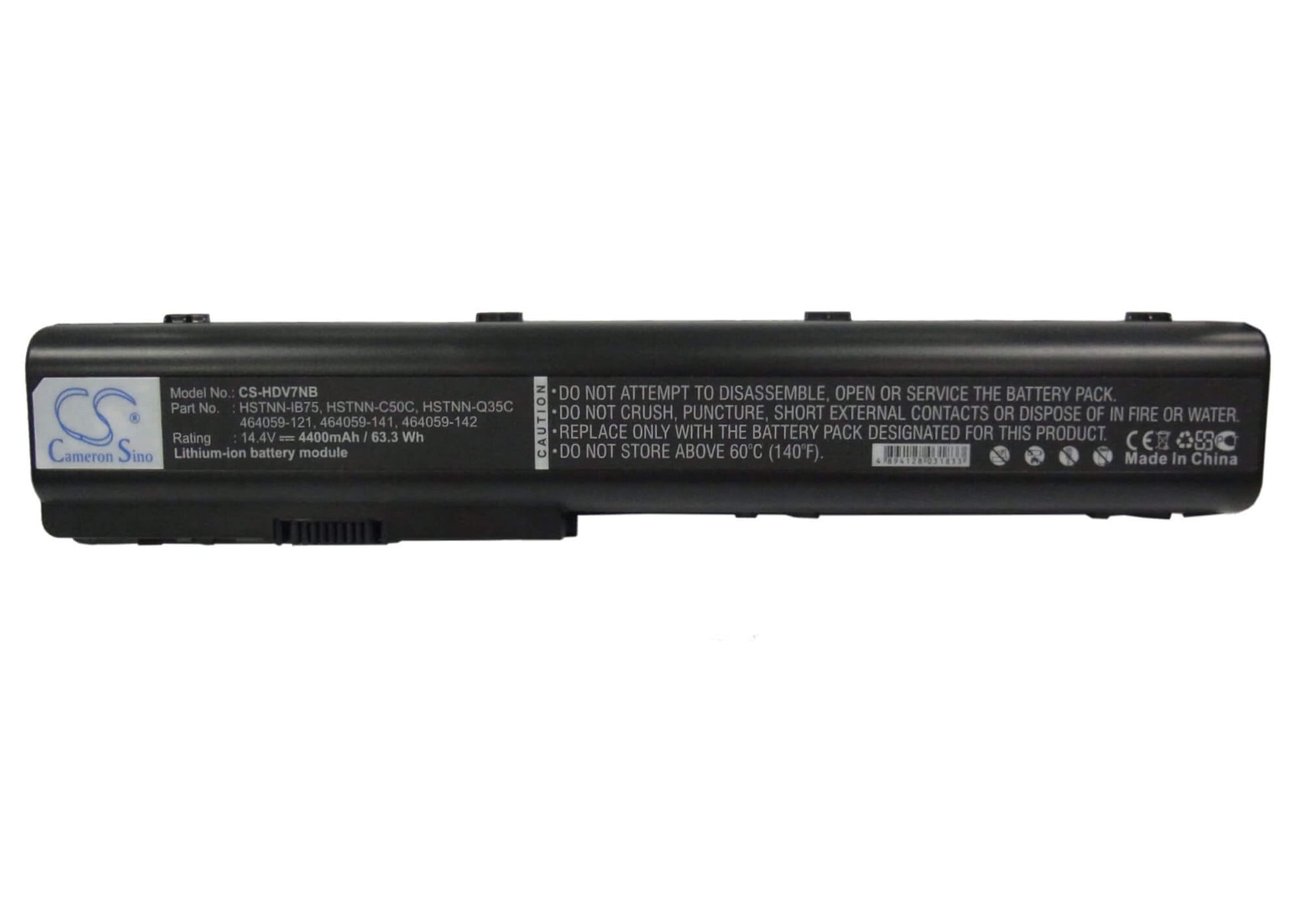 14.4V, 4400mAh, Li-ion Battery fits Hp, Pavilion Dv7, Pavilion Dv7- 1128ca, 63.36Wh