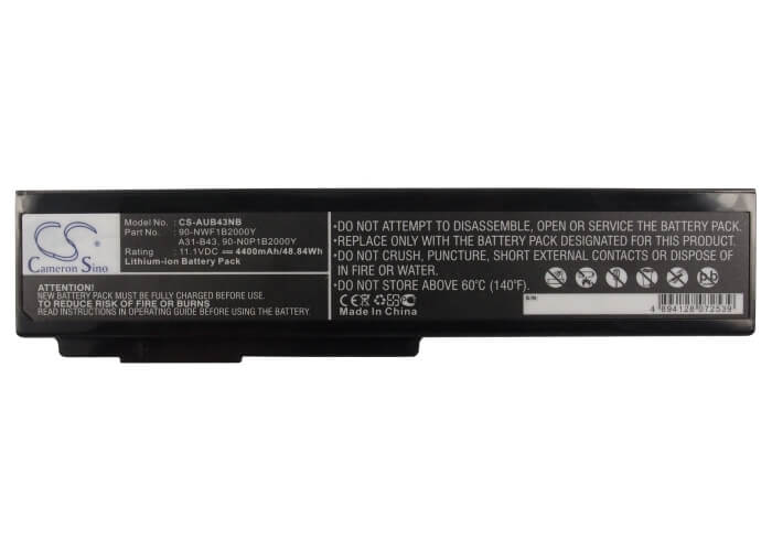 11.1V, 4400mAh, Li-ion Battery fits Asus, B43, B43e, 48.84Wh