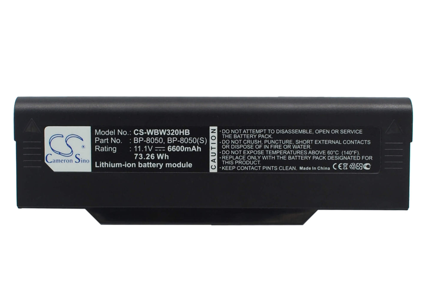 11.1V, 6600mAh, Li-ion Battery fits Mitac, 8050, 8050d, 73.26Wh