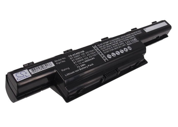11.1V, 6600mAh, Li-ion Battery fits Acer, Aspire 4250, Aspire 4250-c52g25mikk, 73.26Wh