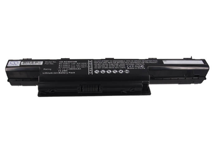 11.1V, 6600mAh, Li-ion Battery fits Gateway, Ns41i, Ns51i, 73.26Wh