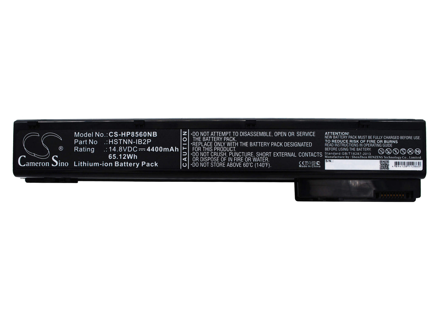 14.8V, 4400mAh, Li-ion Battery fits Hp, Elitebook 8560w, Elitebook 8570w, 65.12Wh