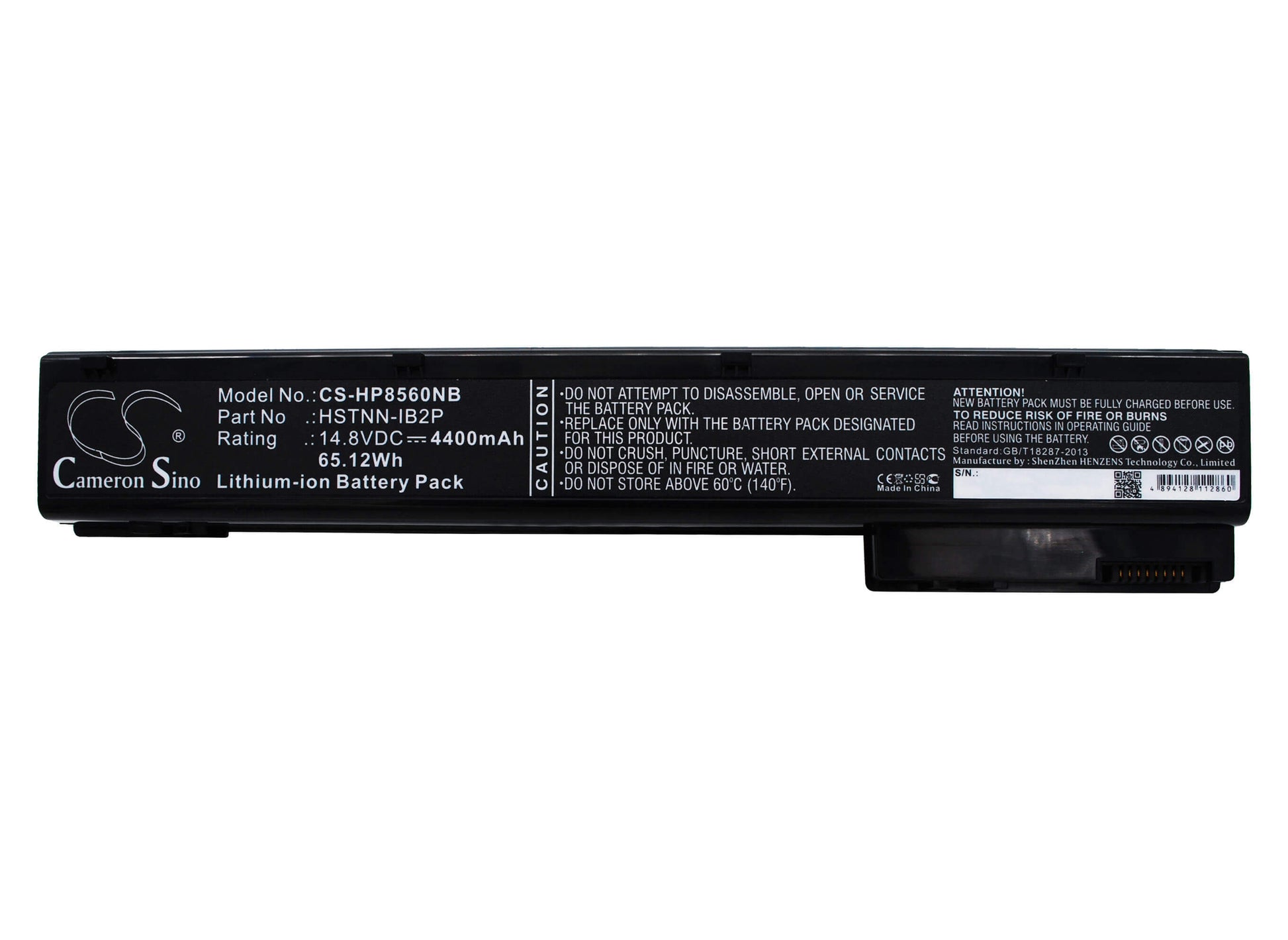 14.8V, 4400mAh, Li-ion Battery fits Hp, Elitebook 8560w, Elitebook 8570w, 65.12Wh