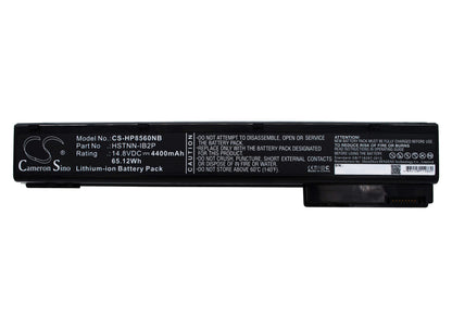 14.8V, 4400mAh, Li-ion Battery fits Hp, Elitebook 8560w, Elitebook 8570w, 65.12Wh