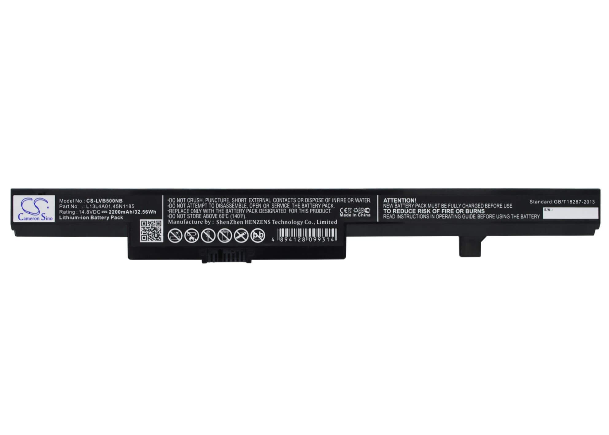 14.8V, 2200mAh, Li-ion Battery fits Lenovo, B40, B40-30, 32.56Wh