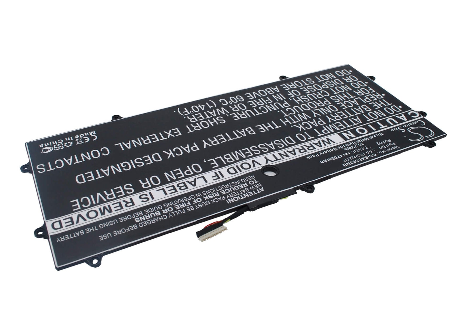 7.6V, 4700mAh, Li-Polymer Battery fits Samsung, Chromebook 2 13.3", Xe503c32, 35.72Wh