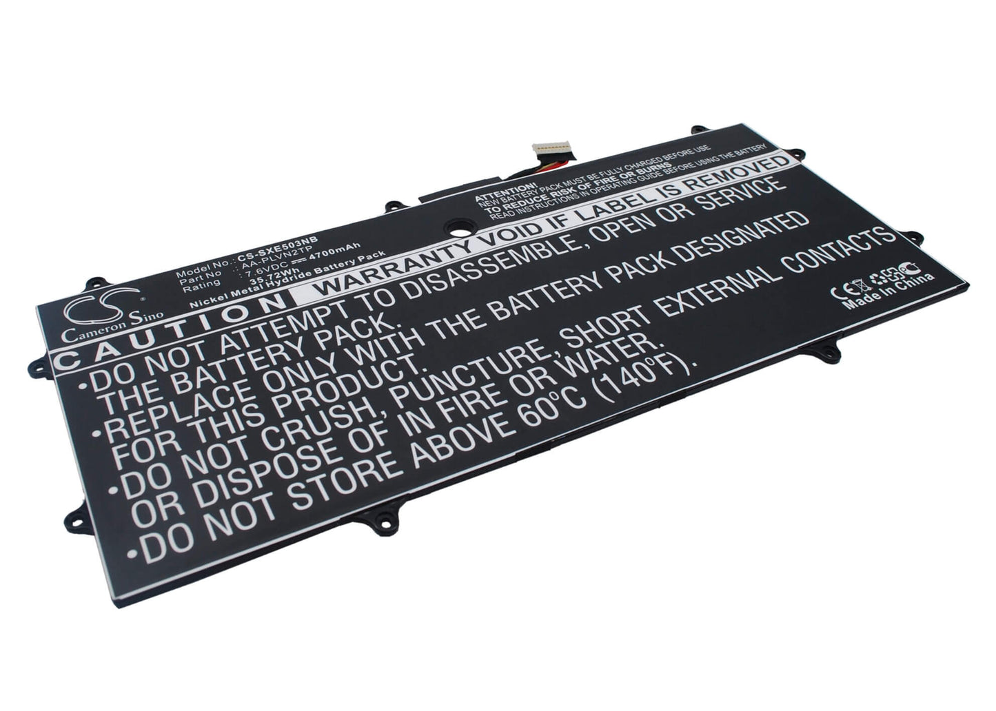 7.6V, 4700mAh, Li-Polymer Battery fits Samsung, Chromebook 2 13.3", Xe503c32, 35.72Wh