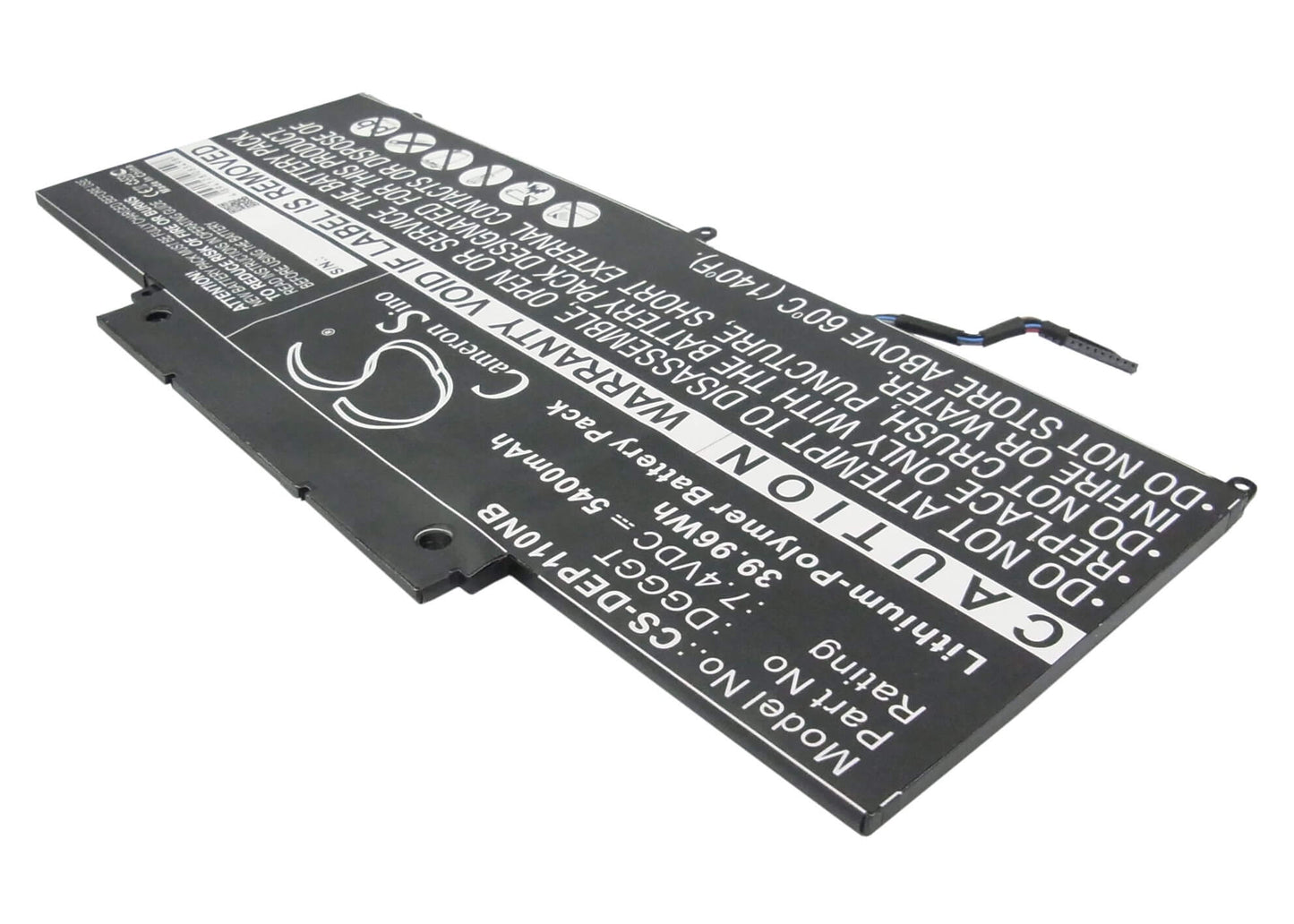 7.4V, 5400mAh, Li-Polymer Battery fits Dell, Xps 11, Xps11-1308t, 39.96Wh