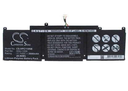 11.1V, 2600mAh, Li-Polymer Battery fits Hp, Chromebook 11, Chromebook 11 2000, 28.86Wh