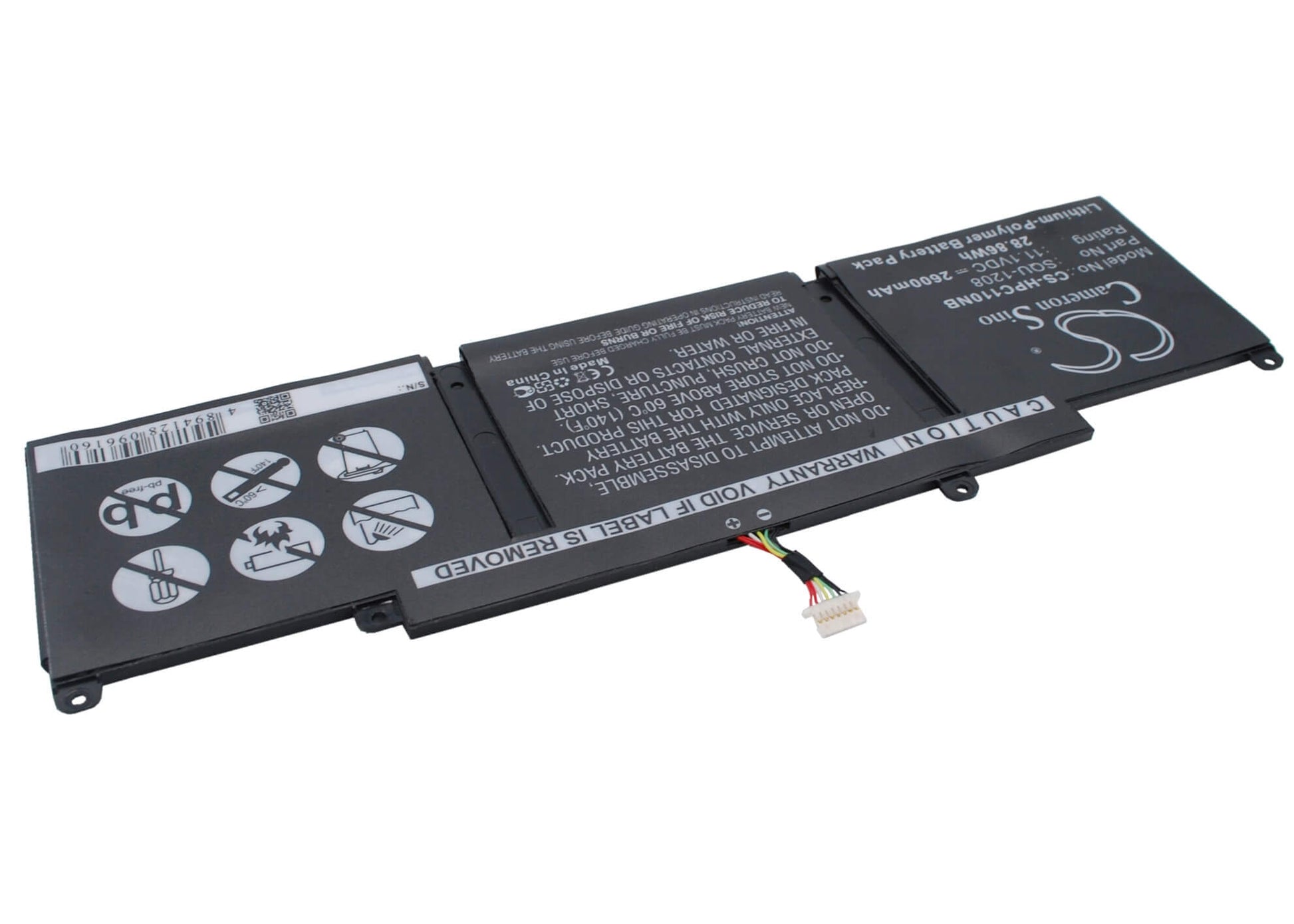 11.1V, 2600mAh, Li-Polymer Battery fits Hp, Chromebook 11, Chromebook 11 2000, 28.86Wh