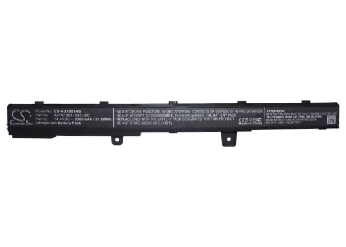 14.4V, 2200mAh, Li-ion Battery fits Asus, 90nb0341-m00910, A41, 31.68Wh