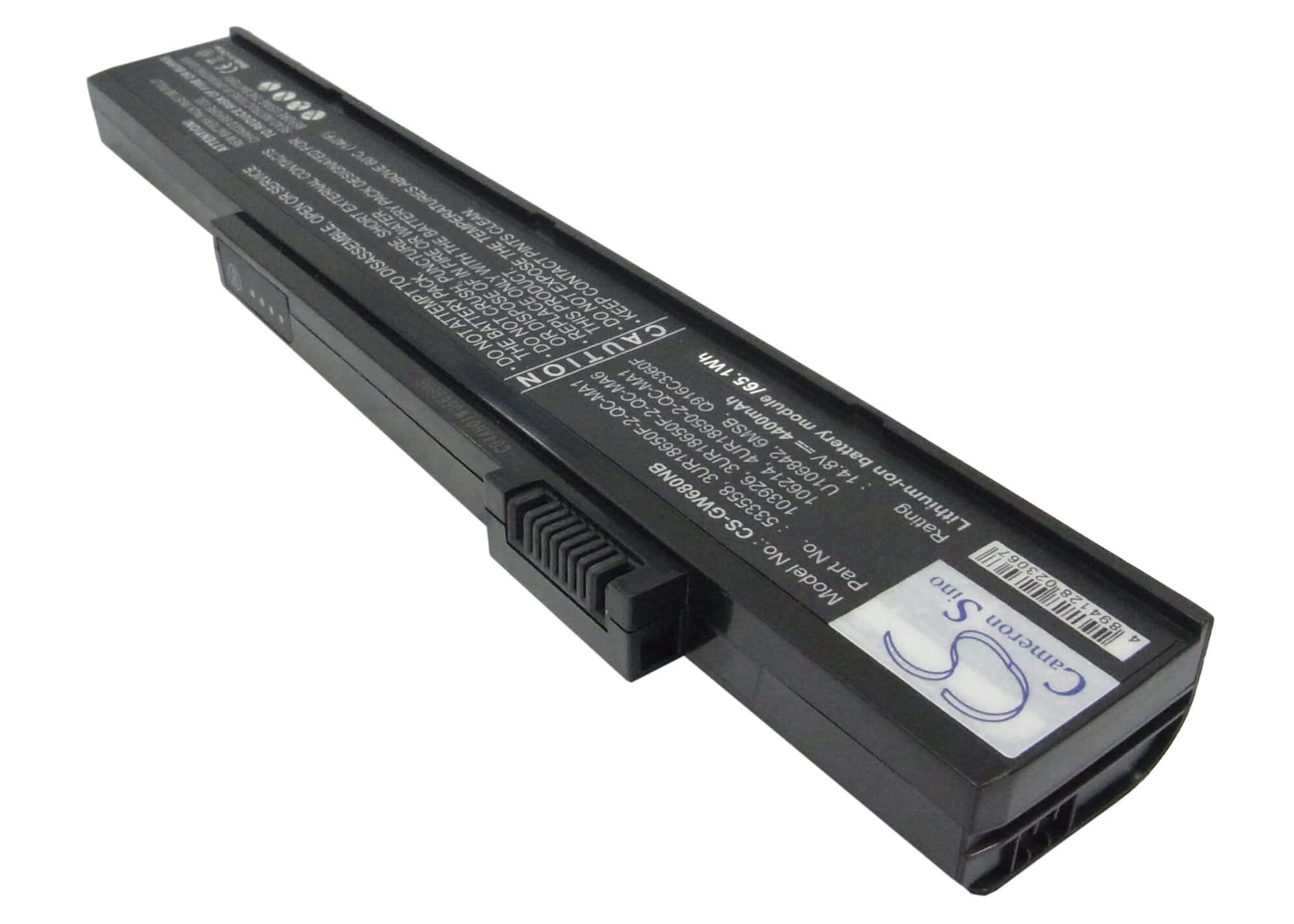 14.8V, 4400mAh, Li-ion Battery fits Gateway, 6000, 6010gz, 65.12Wh