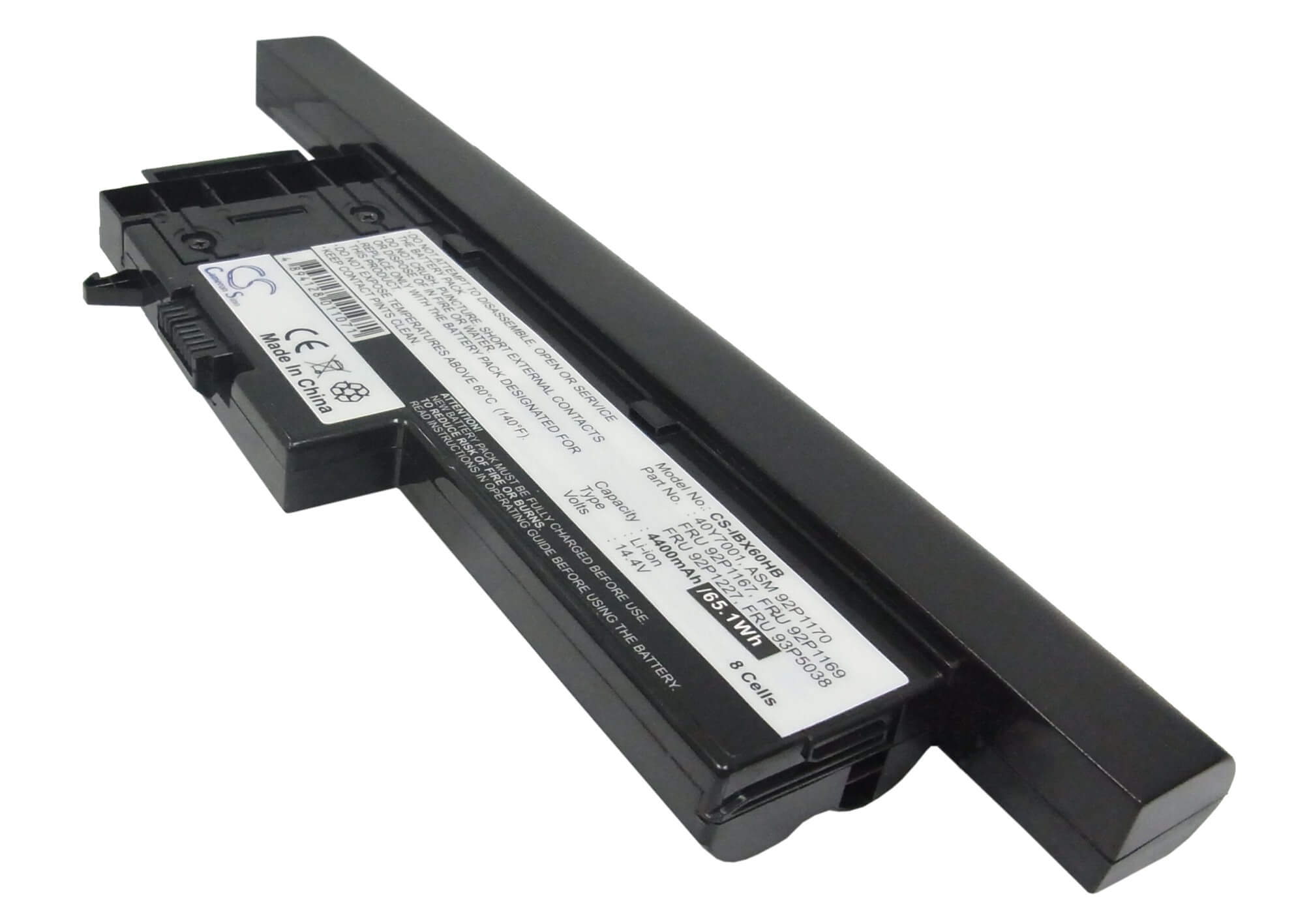 14.4V, 4400mAh, Li-ion Battery fits Ibm, Thinkpad X60, Thinkpad X60 1702, 63.36Wh