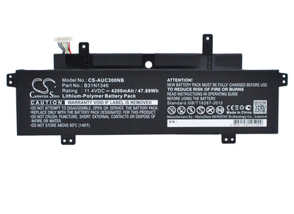 11.4V, 4200mAh, Li-Polymer Battery fits Asus, C300ma_c-2a, C300ma-2a, 47.88Wh