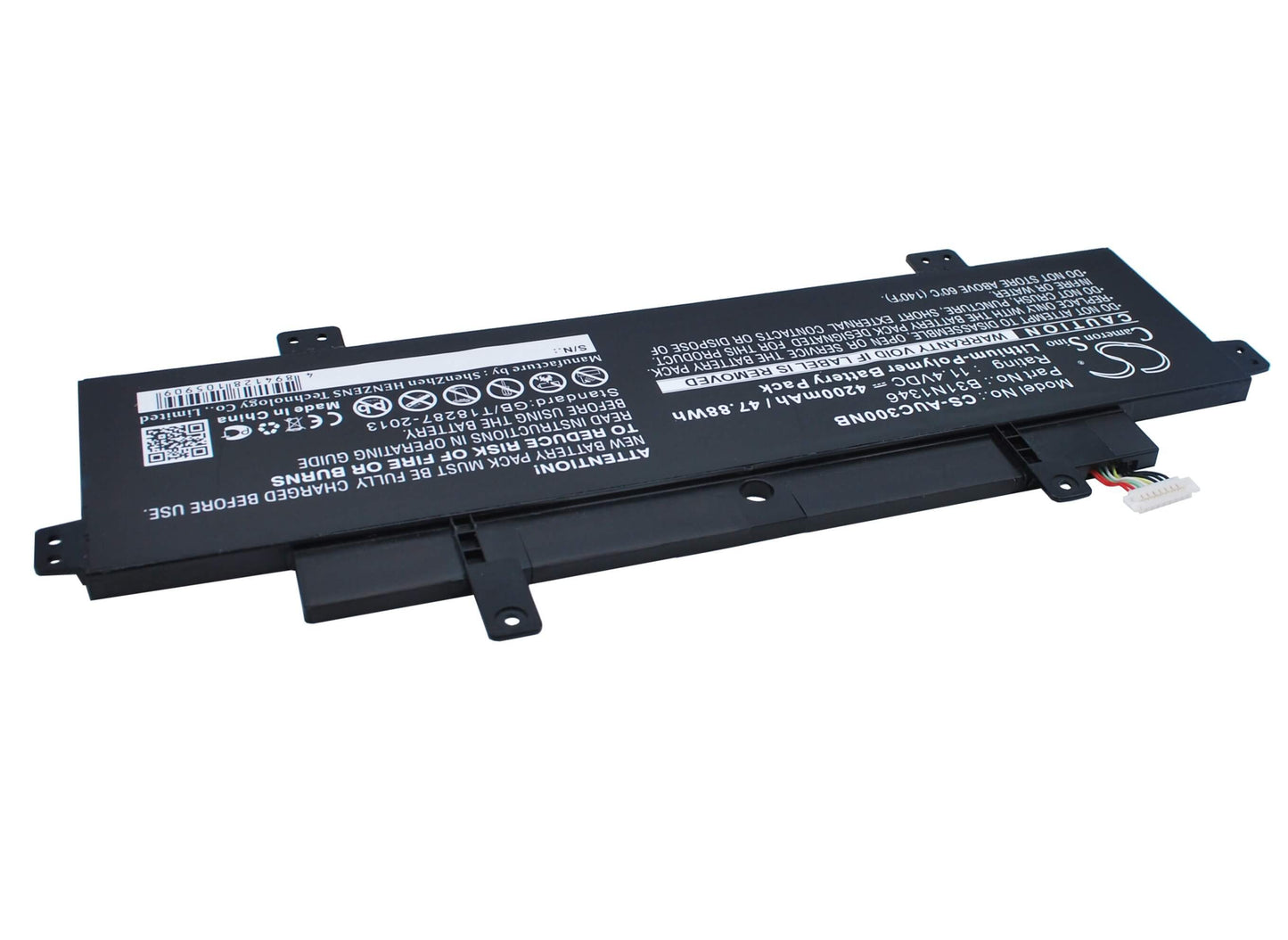 11.4V, 4200mAh, Li-Polymer Battery fits Asus, C300ma_c-2a, C300ma-2a, 47.88Wh