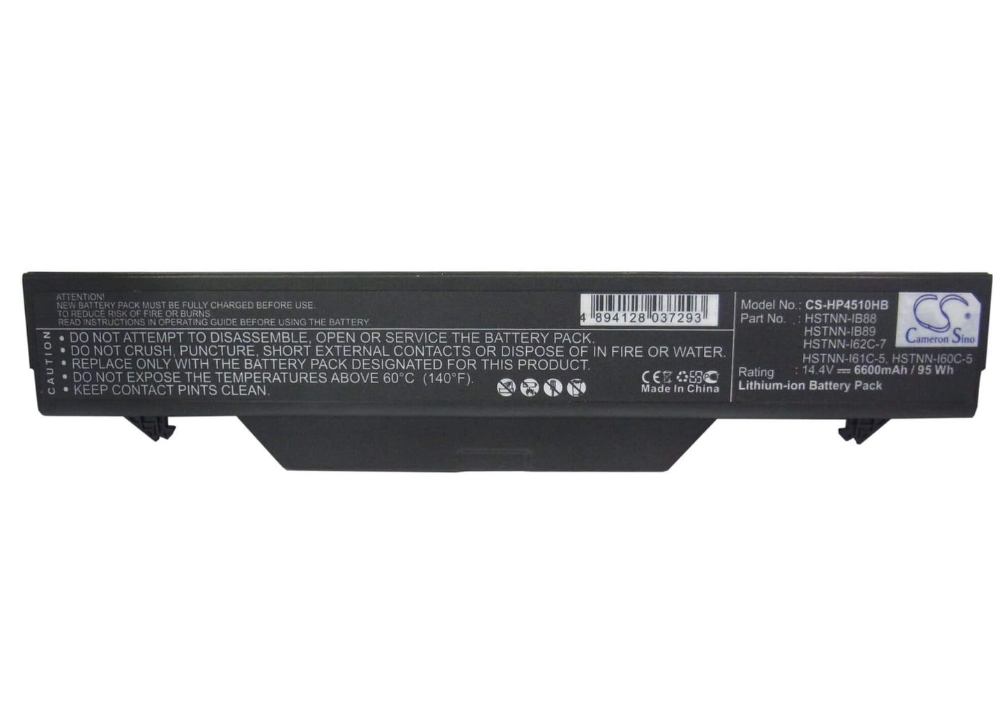 14.4V, 6600mAh, Li-ion Battery fits Hp, Probook 4510s, Probook 4510s/ct, 95.04Wh