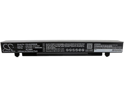 14.4V, 4400mAh, Li-ion Battery fits Asus, A450, A450c, 63.36Wh