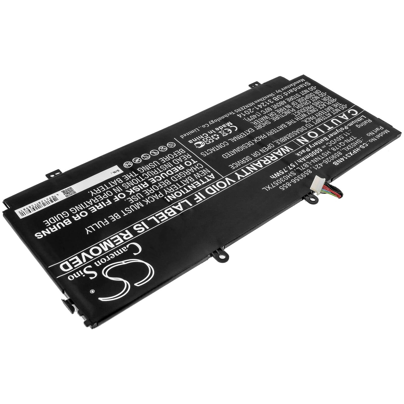 11.55V, 5000mAh, Li-Polymer Battery fits Hp, Envy 13-ab063, Envy 13-ab068, 57.75Wh