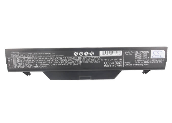 14.4V, 4400mAh, Li-ion Battery fits Hp, Probook 4510s, Probook 4510s/ct, 63.36Wh