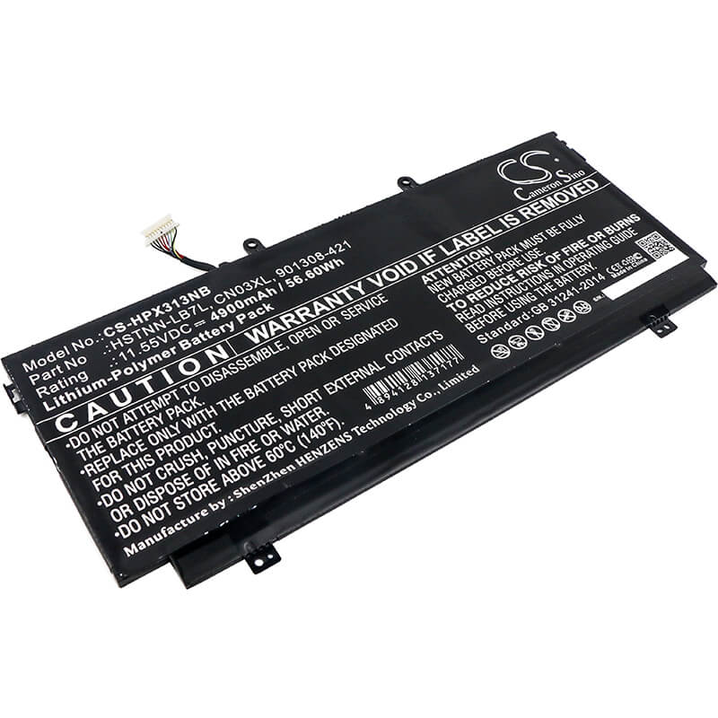 11.55V, 4900mAh, Li-Polymer Battery fits Hp, Envy 13-ab000, Envy 13-ab000na, 56.595Wh