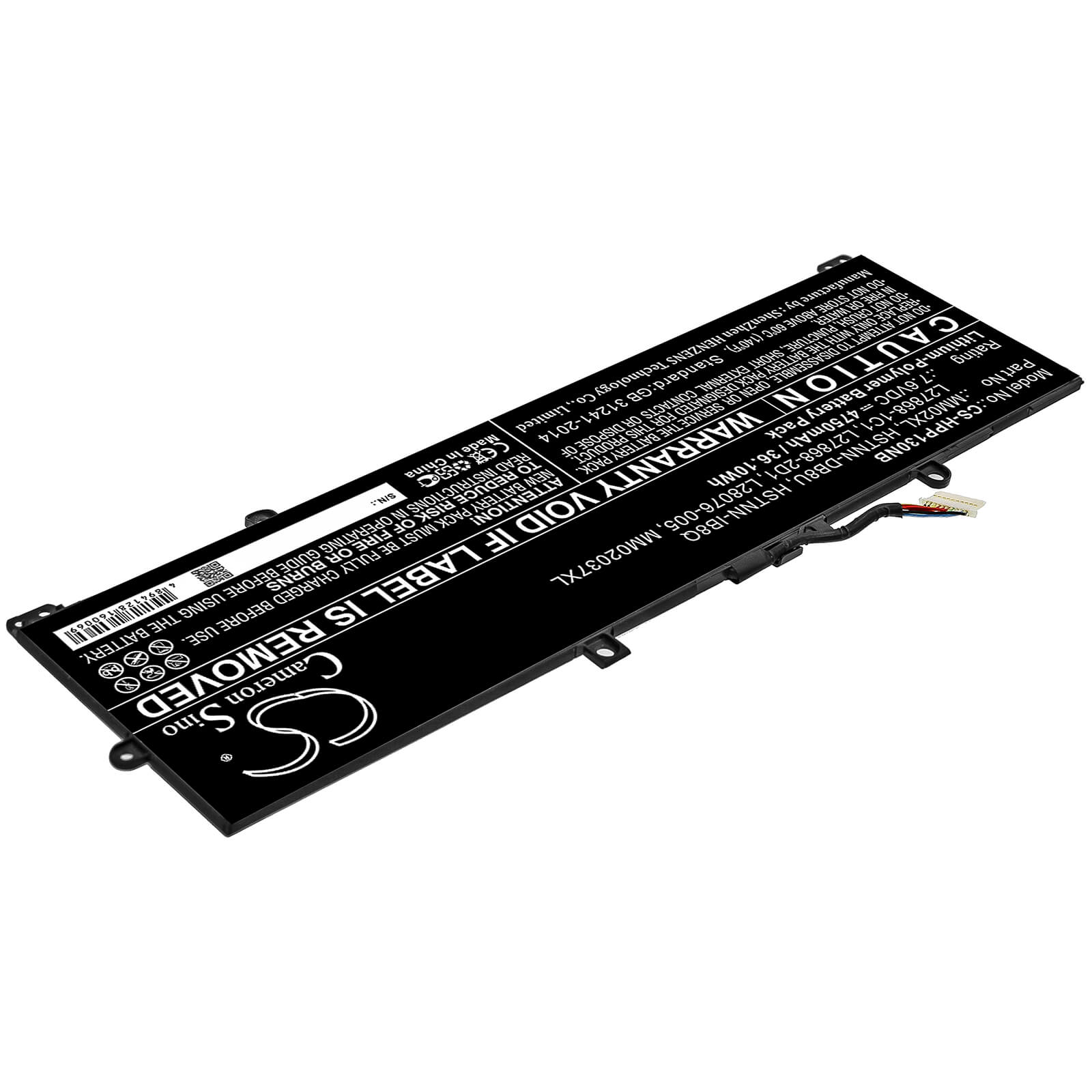7.6V, 4750mAh, Li-Polymer Battery fits Hp, 13-an0006tu, Pavilion 13-an0000ne, 36.1Wh